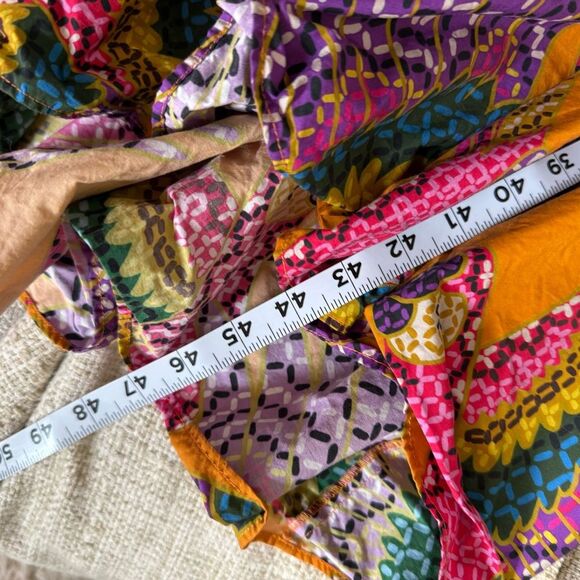 FARM RIO Beaded Macaws Cotton Midi Dress In Multi S NWOT - Picture 11 of 13